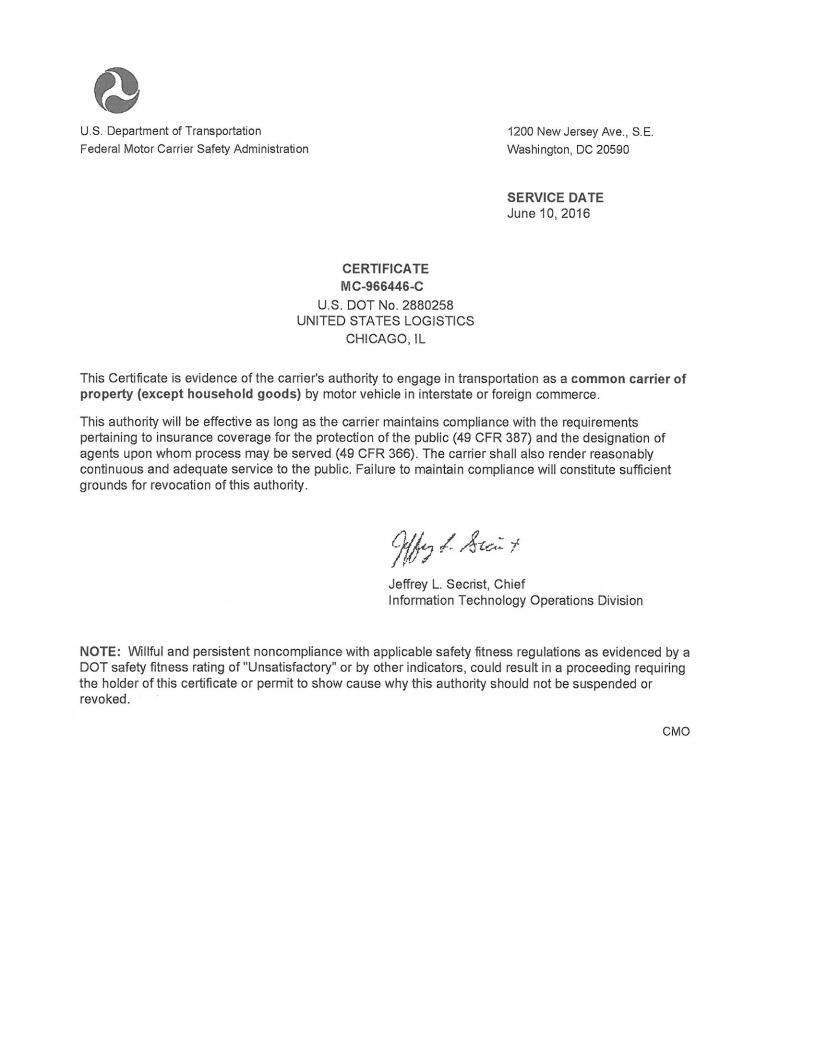 Avatar for United States Logistics